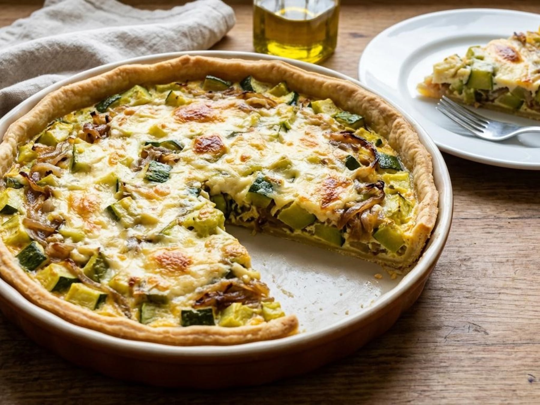 Tarta de zapallitos que no se desarma: los secretos para una base firme y un relleno con sabor