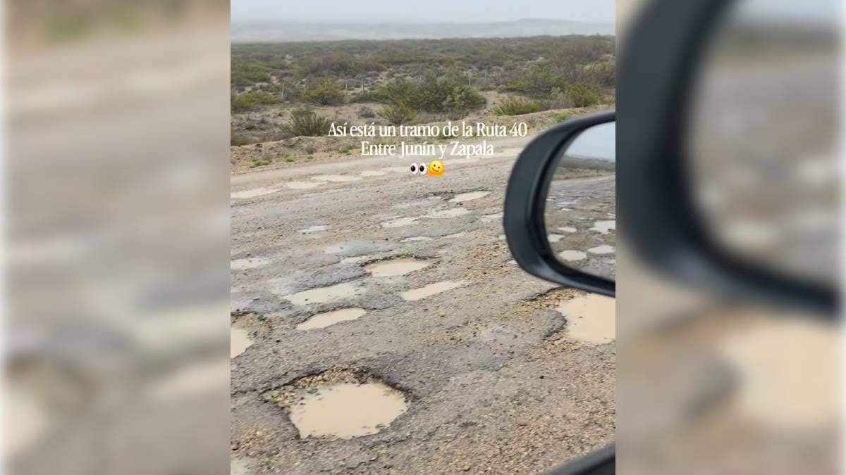 La Ruta 40 que va de Junín a Zapala parece un campo minado: treinta kilómetros a los trancos